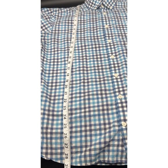 Johnnie O Hangin’ Out Men’s Caiden Blue Plaid Button Down Shirt Sz L Beach - Picture 12 of 12